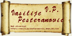 Vasilije Pešteranović vizit kartica